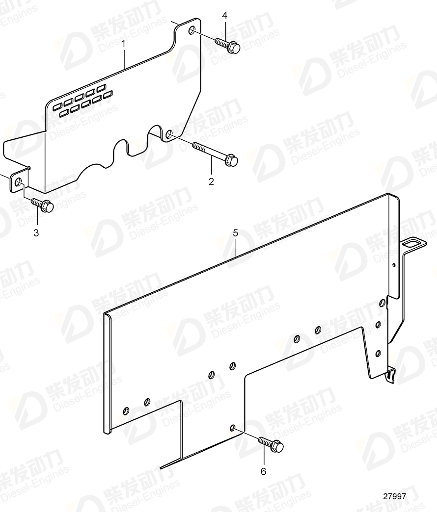 volvo penta Heat shield 21865846 Drawing volvo penta Heat shield 21865846 Drawing